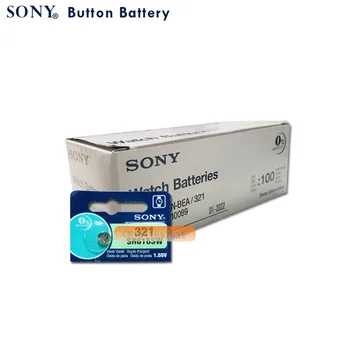 100tk Sony Originaal 321 SR616SW 1.55 V hõbeoksiid Vaata Aku SR616SW 321 Nuppu Mündi Raku MADE IN JAPAN