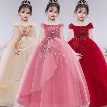 2021 Lapsed, Riided, Lilled Võistlused Printsess Kleit Lastele Riided Partei Pulm Kleit 14 10 12 Aasta Vestidos Verano
