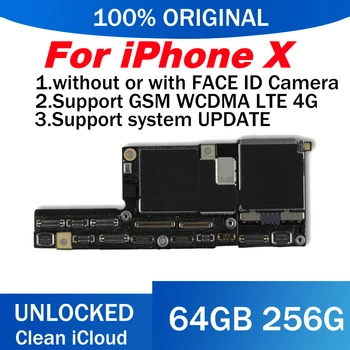 64GB 256GB Koos Face ID/Nr Face ID, iPhone X Emaplaadi Lukustamata LTE 4G Võrgu Camera Originaal iphone X Loogika pardal