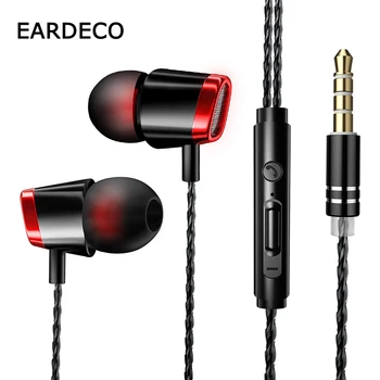 EARDECO Originaal 3.5 mm Juhtmega Stereo Kõrvaklapid, In-Ear Telefoni Kõrvaklapid Earbuds Mobile Headset Bass Kõrvaklapid koos Mikrofoniga Kõrvaklapid