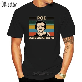 Poe natuke Suhkrut Mind Edgar Allan Poe Vintage Must Puuvillane T-Särk Meeste S-3Xl Uus Mood Tee Särk