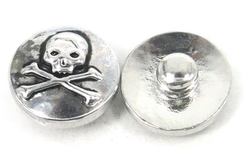 Tasuta kohaletoimetamine Mini 1.2 cm sulamist piraat võlu DIY snap nupp metallist võlusid 2 värv saadaval