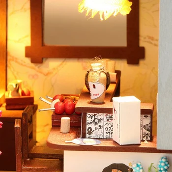 1:24 Miniatuurne Jaapani Izakaya Mudel Mini Pubi, Baar Nukud Maja Mööbli Komplektid DIY Nukumaja