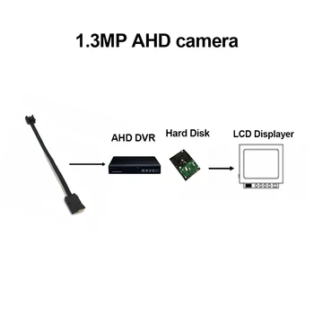 1.3 MP Mini AHD Kaamera Micro Audio Kaamera AHD/TVI/CVI/CVBS 4 IN 1 UTC jaoks AHD DVR Komplektid Micro CCTV Kaamera Security System DC 12V