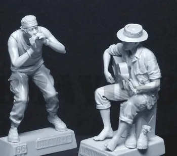 1/35 mõõtkavas Vietnami Sõja ajal Ameerika Muusika 2 inimest miniatuuri Vaik Mudeli Komplekt joonis Tasuta Shipping
