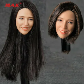 1/6 Shadow Studio SD001 ilus Aasia tüdruk pikad/lühikesed juuksed peas nikerdamiseks 12 tolline tegevus joonis sobib 12