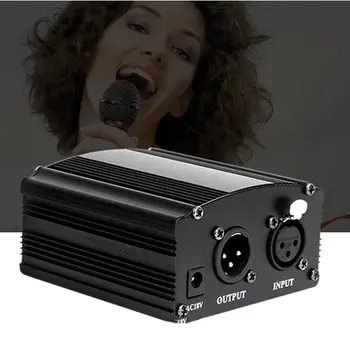 1-Kanaliga 48V Phantom Toide Adapter & XLR Mees XLR Naissoost Audio Kaabel Kondensaator Mikrofon Studio US/AU/EU