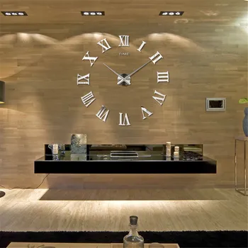 1 set Home decor suured rooma peegel mood kaasaegne Kvarts kellad elutuba diy seina kella vaadata