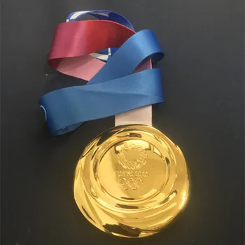 1 tk Tokyo 2020 märgid sport mängija auhinna kuldmedali spordi mängu pääsme 85 mm pääsme medal lindiga