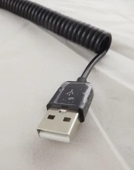 1 USB-3.1 C-Tüüpi Mees, Et 2.0 Mees Spiraal Rullis Andmete Sünkroonimine Adapter Kaabel 3M Must