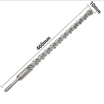 10/14/18mm SDS Plus Crosshead Twin spiraal Hammer Drill Bits Puidutööd Twist Ring Varre Twist Elektrilised Hammer Drill Bit