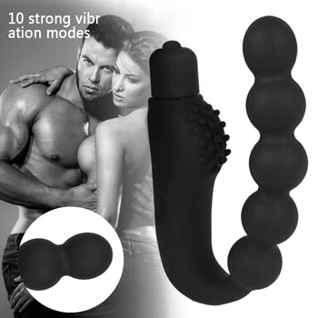 10 Kiirus on Vibratsioon Anal Dildo Butt Plug Koos Eesnäärme Vibraator Massager Täiskasvanud Anal Plug Sugu Tooteid Paari/Naist/Meest