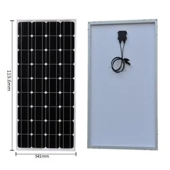 100 Watt Solar Panel Bundle Kit Monokristallilised päikesepaneelide 100W 12V päikesesüsteemi Algajale RV/paadi off Grid