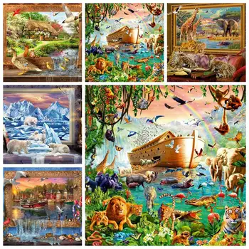 1000 Tükk Laste Lõbus Varase Õppe Puzzle Mosaiikpildi Mosaiikmõistatused Loomade Maastik Cartoon Mänguasi Seina Kaunistamiseks Täiskasvanud Lapsed Kingitusi