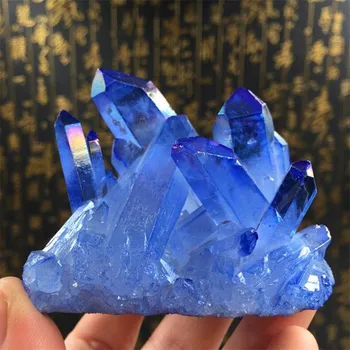 100g Erilist väikesed tükid looduslik sinine kristall klastri raw kivi degaussing proovide kogumine ja puhastamine