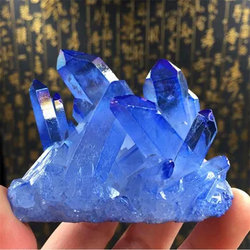 100g Erilist väikesed tükid looduslik sinine kristall klastri raw kivi degaussing proovide kogumine ja puhastamine