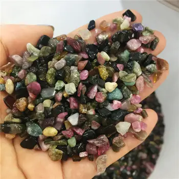 100g looduslikku turmaliin crystal kukkunud kivi Gemstone mineraal-chip looduslik punkt Helmed Tšakra Tervendavat Reiki Teenetemärgid