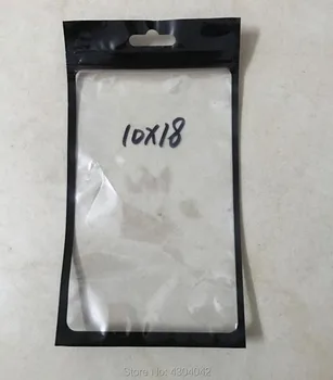 100tk 13*24cm Must TPE Mobiiltelefoni Juhul Katta Jaemüügi Pakend Pakend Kott iPhone Xs Mas X 8 Plastist Zip lock Polü Pack