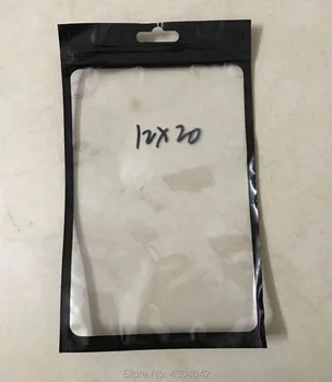 100tk 13*24cm Must TPE Mobiiltelefoni Juhul Katta Jaemüügi Pakend Pakend Kott iPhone Xs Mas X 8 Plastist Zip lock Polü Pack