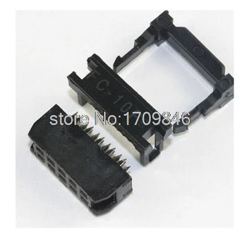 100TK Socket IDC FC-10 P 2.54 mm IDC connector 10-pin kaabel pistikupesa 10 P 2X5P IDC