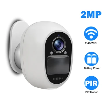 1080P IP-Kaamera, WiFi, Traadi-Free Smart Home Security Kaamera Outdoor Indoor Aku 2MP HD CCTV Kaamera 2 Way Audio PIR Alarm P2P