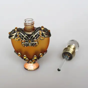 10ml Antiik Parfüümi Pudel on Südame Kujuga Klaas eeterlikku Õli Pudel on Tühi Kosmeetika Konteiner Käsitöö-Dekoratsioon Kingitus Jõuludeks