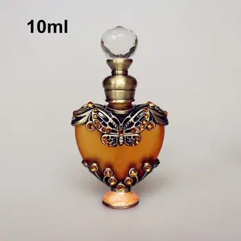 10ml Antiik Parfüümi Pudel on Südame Kujuga Klaas eeterlikku Õli Pudel on Tühi Kosmeetika Konteiner Käsitöö-Dekoratsioon Kingitus Jõuludeks
