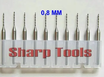 10tk 3.175*0.8*10MM Drill Bit Karbiid, PCB-Puuri Komplekt, Karbiid Micro Puuriterad, CNC Ruuteri Nikerdamise Tööriistu Prindi trükkplaadi