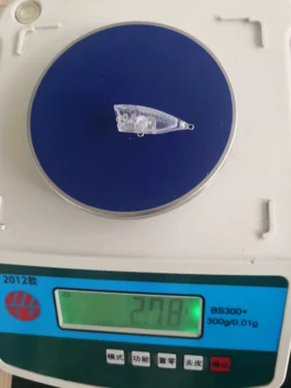 10tk 40mm värvimata kalapüügi peibutis ABS popper 2.78 g tühjaks meelitada keha 8234 Vaba Silma
