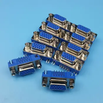 10tk Sinine DB15 VGA Naine Parem Nurk (PCB Mount Joota Pistiku