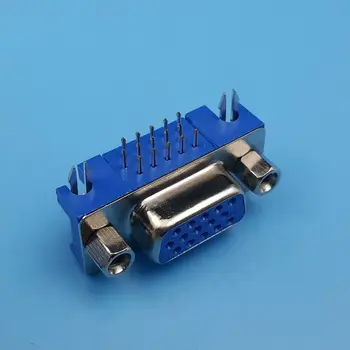 10tk Sinine DB15 VGA Naine Parem Nurk (PCB Mount Joota Pistiku