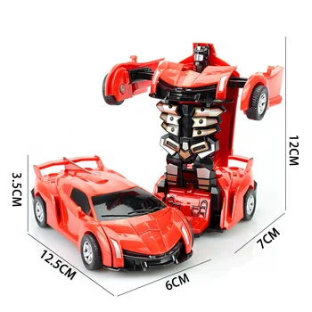 12-13cm Ümberkujundamise Robot Kit Mänguasjad 2 in 1 üks Samm Deformatsioon Optimus Hornets Politsei Mudel Sõiduk Poiss Mänguasja Auto