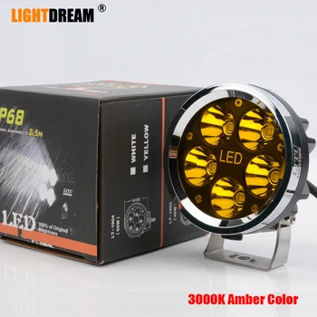 12V 24V Auto LED Töö Esitulede 50w 4800Lm Mootorratta Bike Udu Tala Kohtvalgustid Amber Valge Väliste Tulede x2pcs/palju