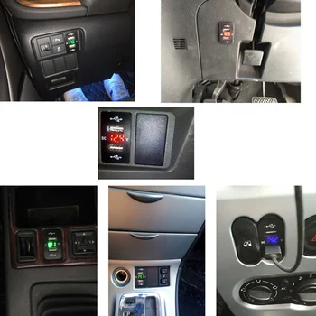 12V 24V Dual USB autolaadija Port Auto Adapter LED Voltmeeter Pesa Honda CIVIC CROSSTOUR CRV ODYSSEY