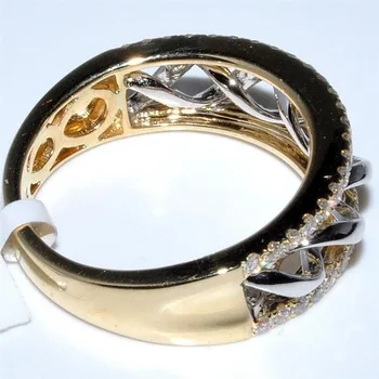 14K Kuld Ehteid 2 karaati Teemant Rõngad naiste Anillos Bague Naiste Bizuteria bague ehted bijoux femme anillos rõngad