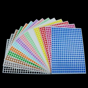 15 lehte/palju DIY Ringi Kleebised Värviline Kirjalikult Ringi Kleebis Dot Tühi isekleepuvad Ringi Paberist Silt 6 mm 8 mm 10 mm 13 mm 19 mm