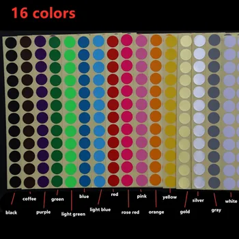 15 lehte/palju DIY Ringi Kleebised Värviline Kirjalikult Ringi Kleebis Dot Tühi isekleepuvad Ringi Paberist Silt 6 mm 8 mm 10 mm 13 mm 19 mm