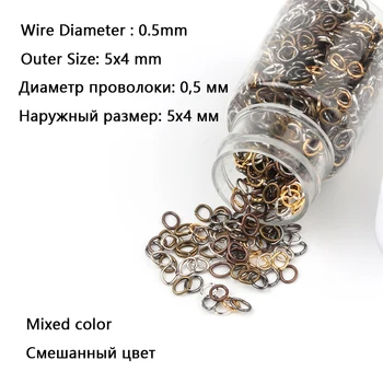 1500 Segatud Värvi Metallist Ovaalne Hüpata Split Ring Pistikud Diy Ehteid Leida Muutes Käevõru Kõrvarõngas Lisaseadmete Hulgimüük