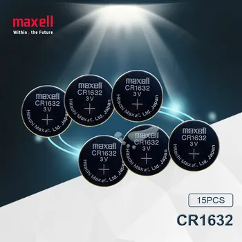 15pc Maxell Originaal cr1632 3v nööpelement mündi liitium patareid kellade auto mänguasi BR1632 ECR1632 DL1632 KCR1632 LM1632 KL1632