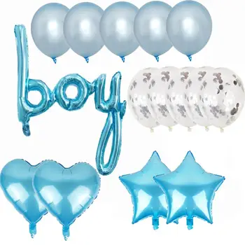 15tk Ühendus Tüdruk, Poiss, Õhupallid Number üks Õhupall 1. Sünnipäeva kaunistamiseks Beebi dušš Õhu Ballon Soolise paljastada Decor