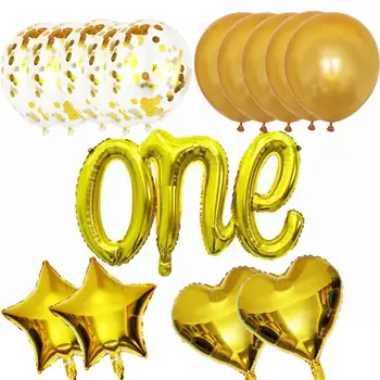15tk Ühendus Tüdruk, Poiss, Õhupallid Number üks Õhupall 1. Sünnipäeva kaunistamiseks Beebi dušš Õhu Ballon Soolise paljastada Decor