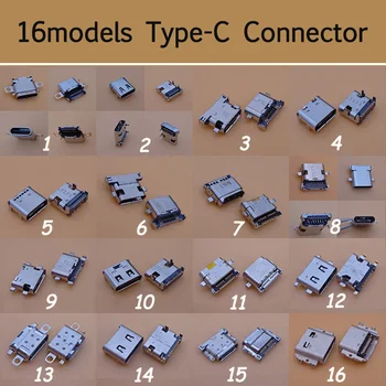 16 mudeli kiire andmeside liides micro 3.1-usb-USB-C USB 3.1 C-Tüüpi ema Socket Connector SMT tüüpi liides laadimiseks