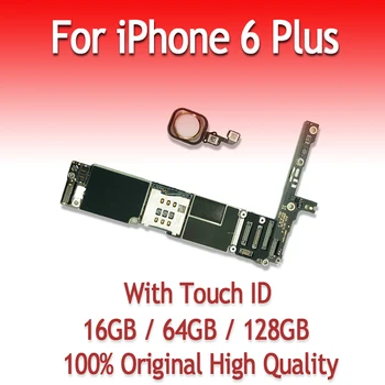 16GB, 64GB 128GB originaal emaplaadi iPhone 6 Pluss 5.5 tolline koos sõrmejälgede Touch ID avada logic board iOS
