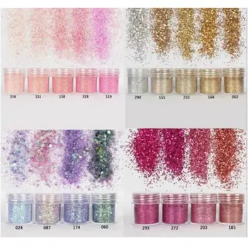18 Pudelit Nail Art Litrid Shinning Täitmise Flash Glitter Pulber UV-Epoksü Vaik Pigment Tolmu Maniküür DIY Sõrmede Ilu Decor