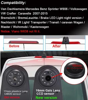 18mm objektiivi HD 3. Pidurite Kerge Backup Kaamera meceses benz sprinter w906 Transporter Kaubik VW Crafter Vedaja 2003-2016