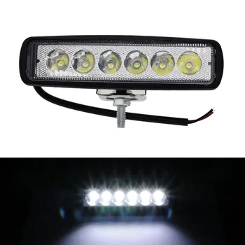 18W 6 LED-töövalgustus Baar kaugtulelatern Udu Maha Kõrge Heledus MAASTUR Sõiduauto Veoauto NJ88