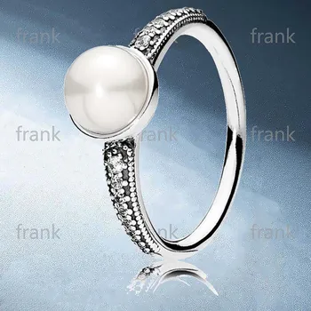 191018P-56 Elegantne Ilu White Pearl Ring