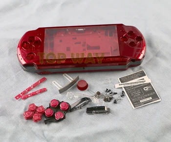 1set Mitut Värvi PSP3000 PSP 3000 Mängukonsool täielik asendamine eluaseme shell kate korral nuppude komplekt