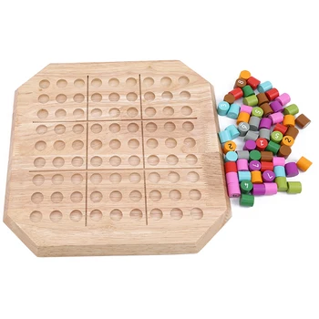 1Set Puidust Sudoku Mängu Male Kvaliteediga Kummist Puidust laste Haridus Mänguasjad Täiskasvanud Luure Mäng