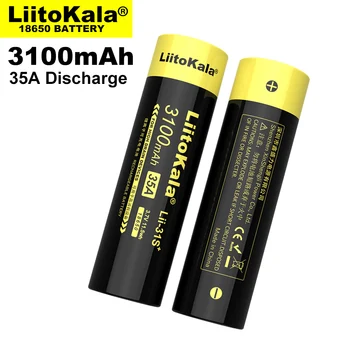 1TK LiitoKala Lii-31S 18650 Aku, 3,7 V Li-ion 3100mA Instant maksimaalne 35A Power aku suure äravoolu seadmed.